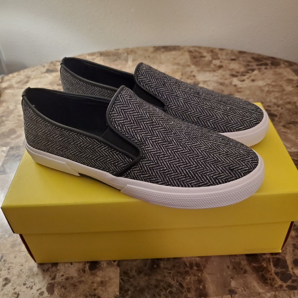Kenneth Cole Reaction sz 8 slip‎ on sneakers salt-n-pep career casual preppy